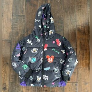 Rare Disney Bosideng Coat Collaboration Mickey Unisex Size S Black Puffer Down